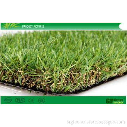 Green / Brown Residential Artificial Turf Carpet For Balcon